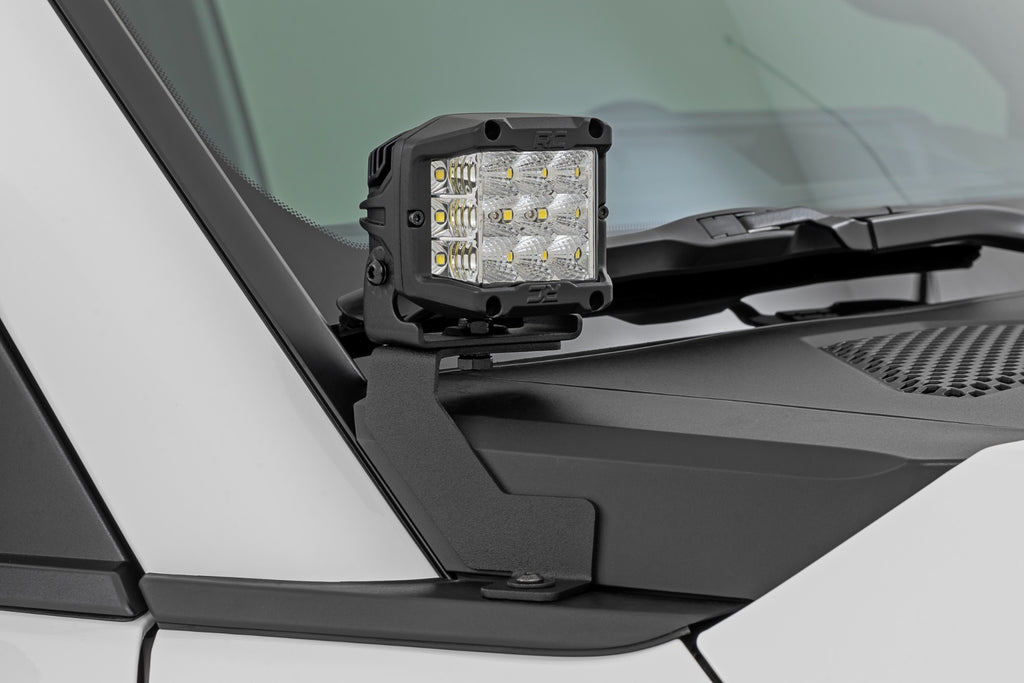 LED Light Kit | Ditch Mount | 2" Black Pair | White DRL | Toyota Land Cruiser (24-26) by Rough Country