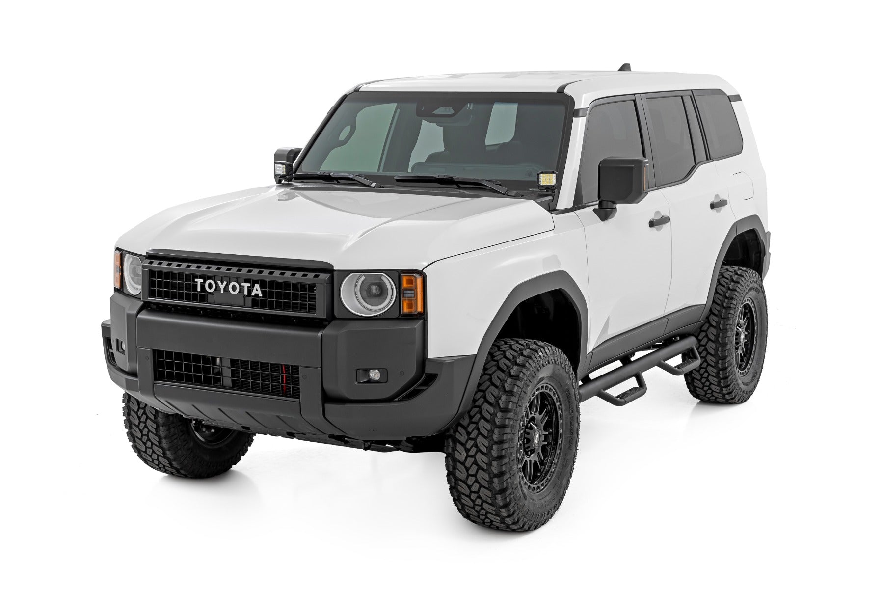 LED Light Kit | Ditch Mount | 2" Black Pair | Spot | Toyota Land Cruiser (24-26) by Rough Country