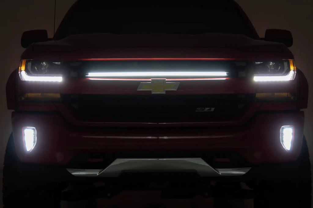 LED Light Kit | Grille Mount | 30 Inch DRL | Chevy Silverado 1500 (16-18) by Rough Country