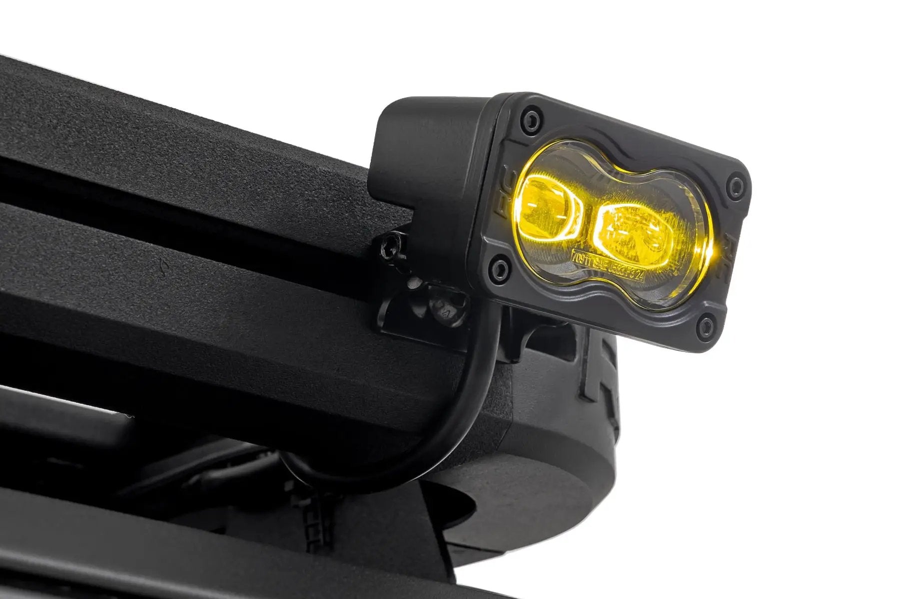 3x1.75 Inch Black Series | Yellow | LED Slim Aux | SAE Fog | Pair by Rough Country