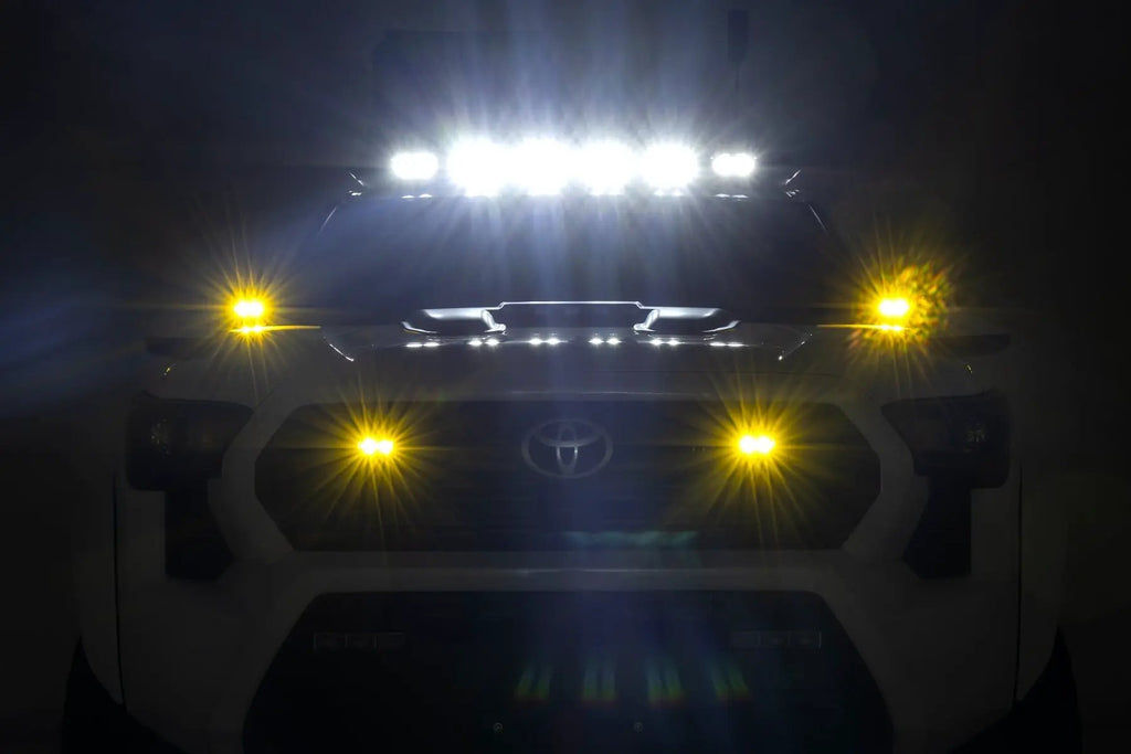 3x1.75 Inch Black Series | Yellow | LED Slim Aux | SAE Fog | Pair by Rough Country