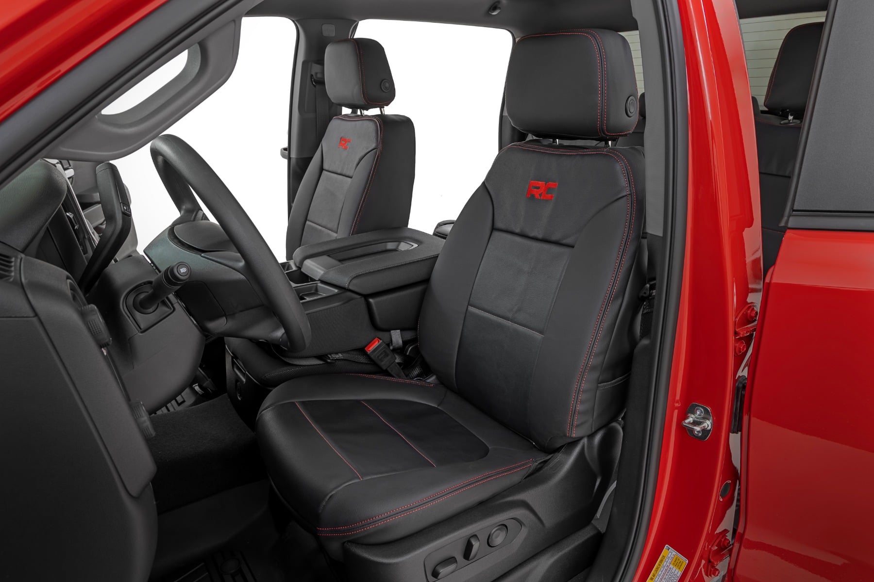 Leather Seat Covers | FR Bucket | RR 60/40 | Chevy/GMC Sierra 1500 (19-26)/Silverado 1500 (19-26) by Rough Country