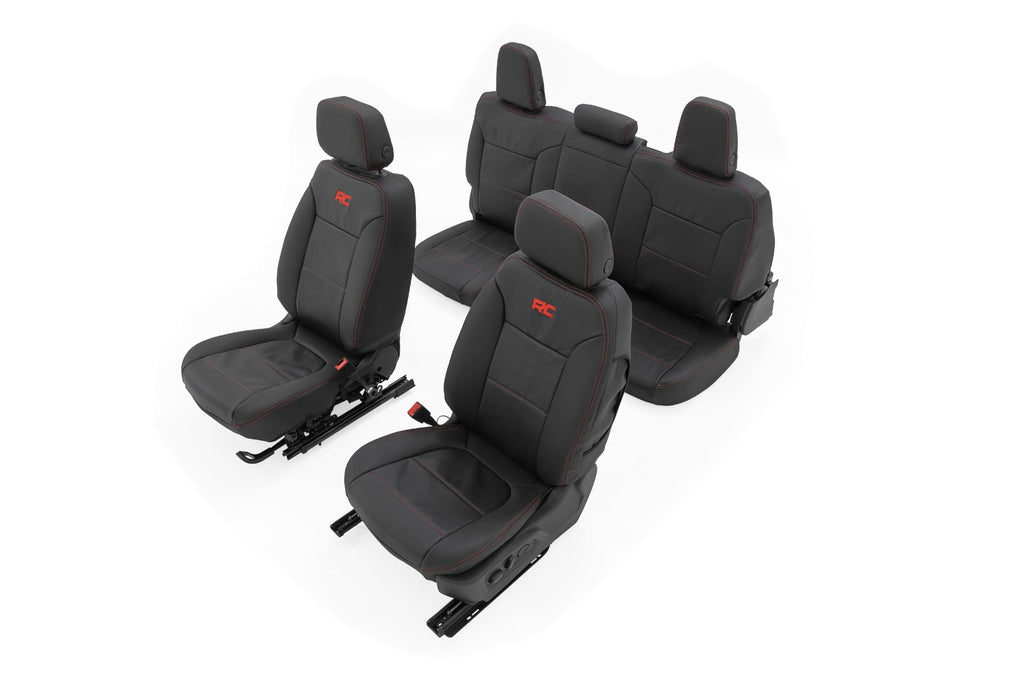 Leather Seat Covers | FR Bucket | RR 60/40 | Chevy/GMC Sierra 1500 (19-26)/Silverado 1500 (19-26) by Rough Country