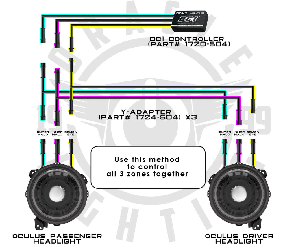 ORACLE Lighting 4 Pin Y-Adapter ColorSHIFT Extension Cable (Single) by Oracle Lighting