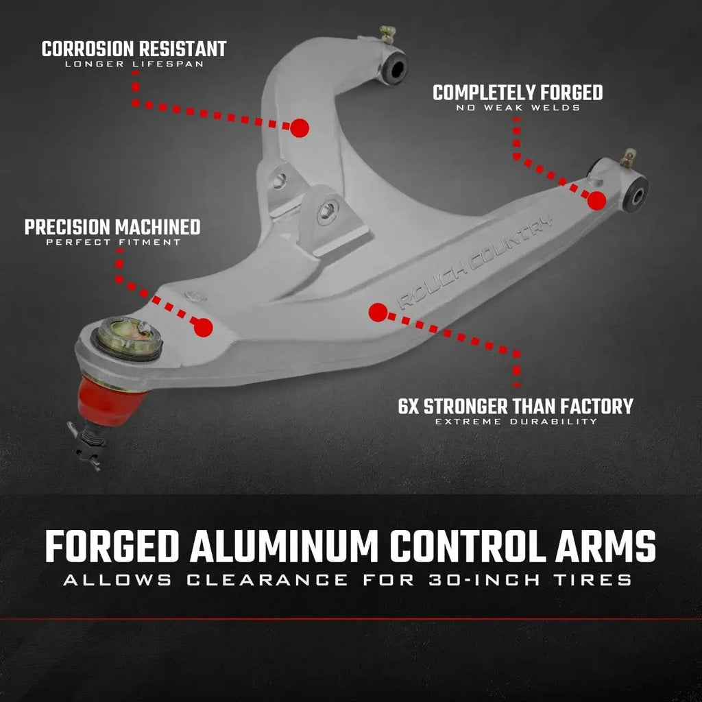Aluminum Control Arms | High Clearance w/ 2" Forward Offset | Polaris Ranger 1000XP by Rough Country