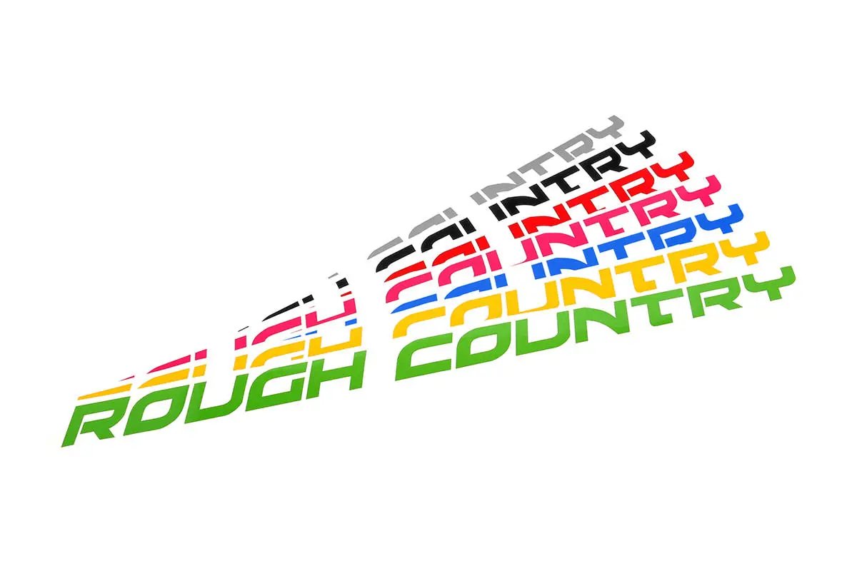 Rough Country Decal | 27 Inch Fender | Gloss Black by Rough Country