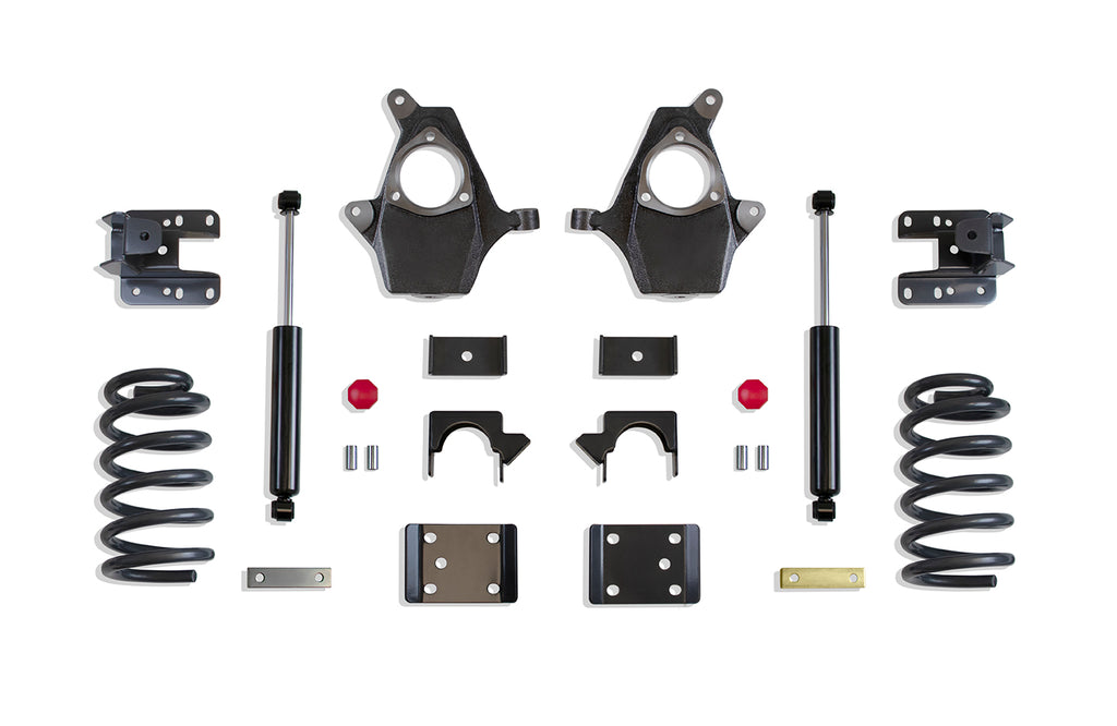 4"/6" LOWERING KIT (SPINDLES, COILS, EXT/CREW CAB, CAST STEEL ARMS) by MaxTrac