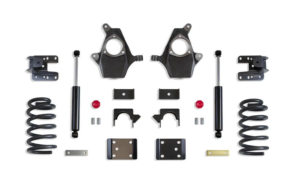 4"/6" LOWERING KIT (SPINDLES, COILS, EXT/CREW CAB, CAST STEEL ARMS) by MaxTrac