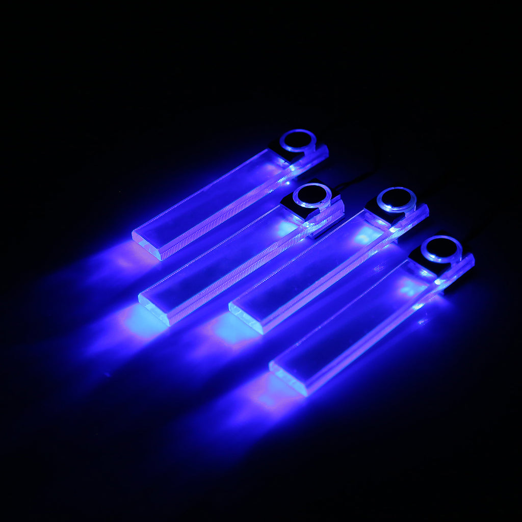 Four Piece Car Interior LED Atmosphere Light Decorative Lamp DC 12V Blue Glow For Vehicle Interior Ambience And Style by Nino Auto Repair