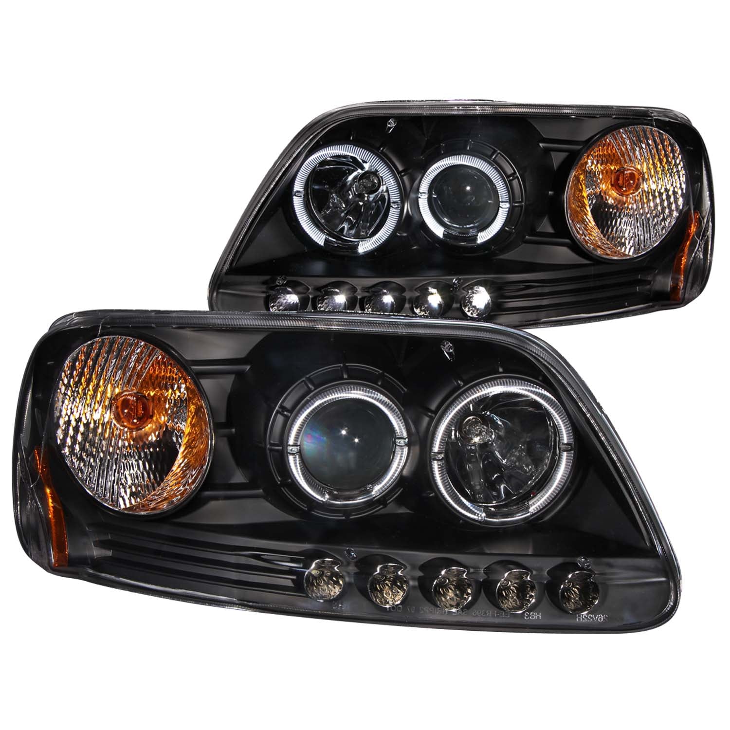 Projector Headlight Set w/Halo by ANZO USA