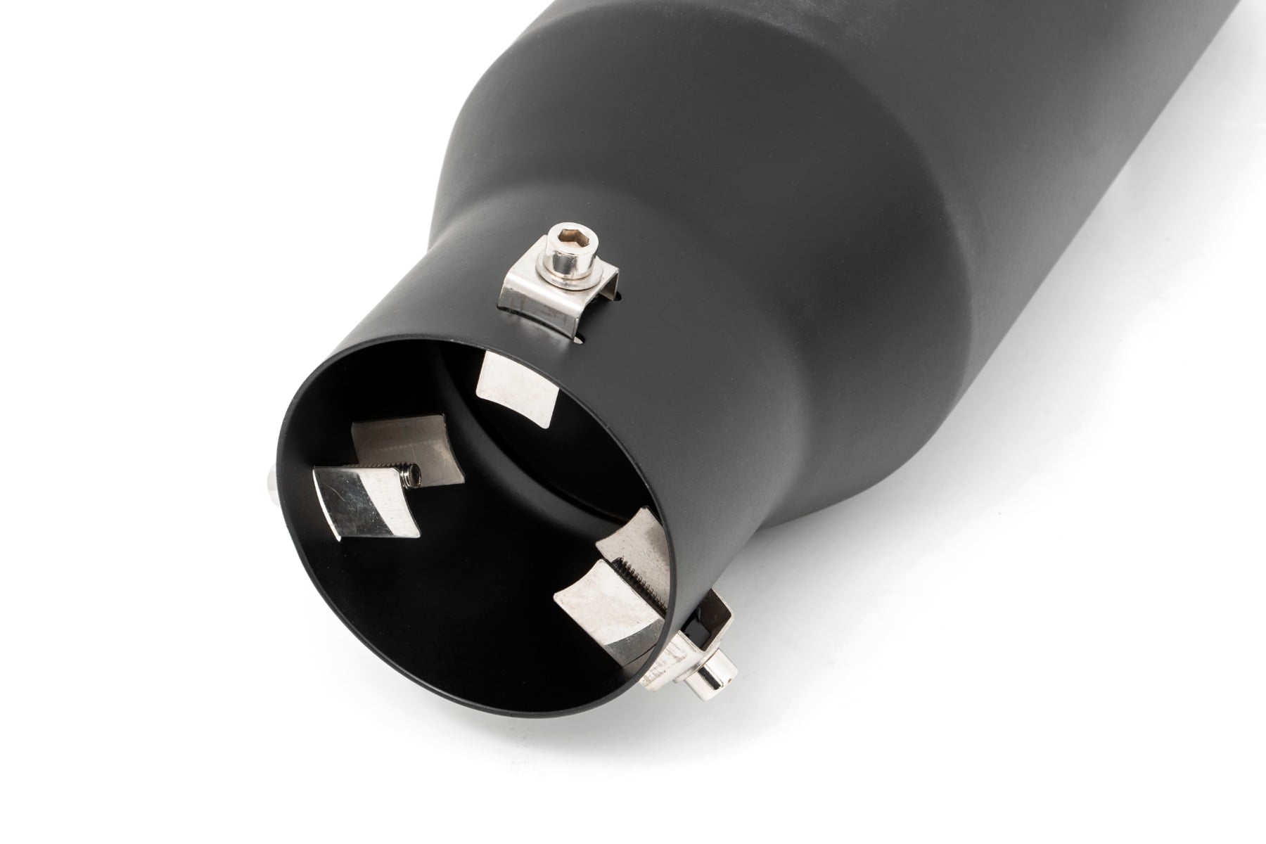 Exhaust Tip | Black | RC Logo | 2.5-3.125 Inch Pipe by Rough Country