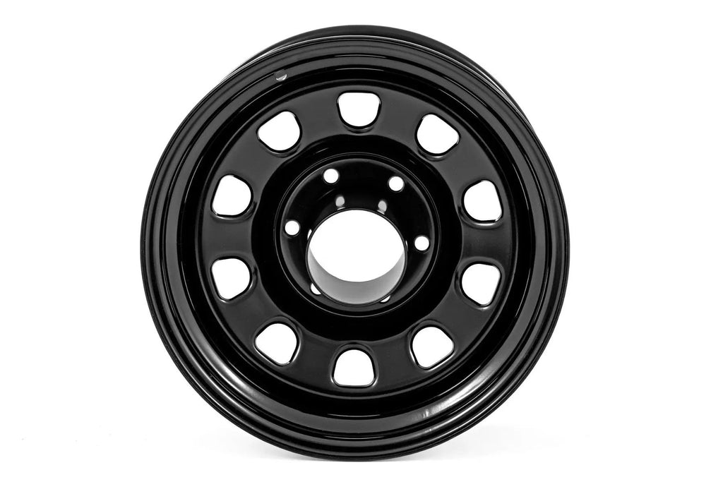 Steel Wheel | Black | 16x8 | 5x5 | 3.30 Bore | -12 by Rough Country