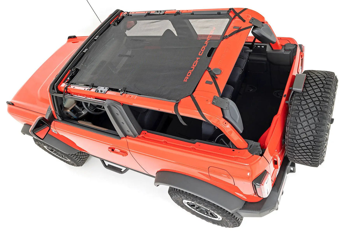Mesh Bikini Top Plus | Black | Ford Bronco 4WD (2021-2026) by Rough Country