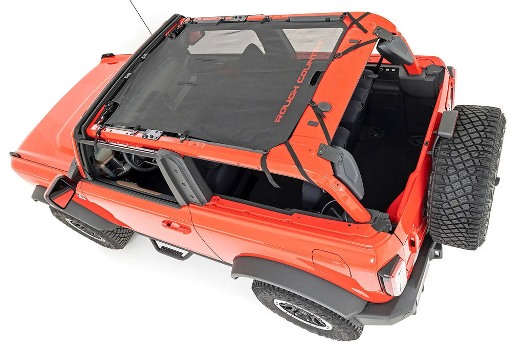 Mesh Bikini Top Plus | Black | Ford Bronco 4WD (2021-2026) by Rough Country