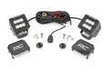 LED Light Kit | Ditch Mount | 2" Black Pair | Flood Pattern | Ford Bronco (21-26) by Rough Country