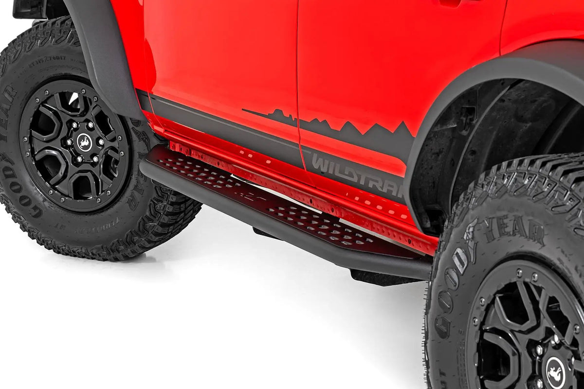 OV2 Running Boards | Side Step Bars | 4-Door | Ford Bronco 4WD (2021-2026) by Rough Country
