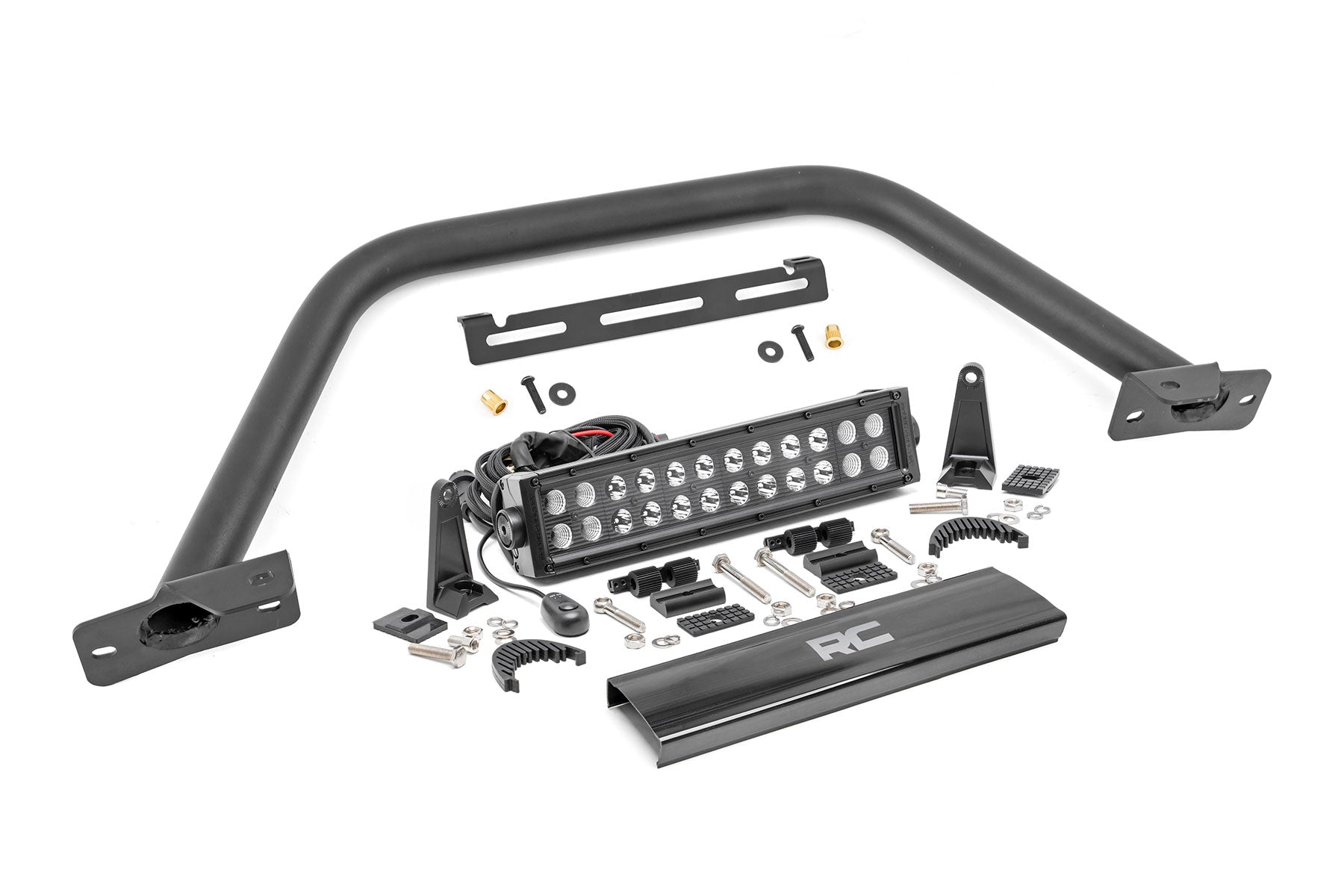 Safari Bar | 12" LED Light Bar | Black | Dual Row | OE Modular Steel | Ford Bronco (21-26) by Rough Country