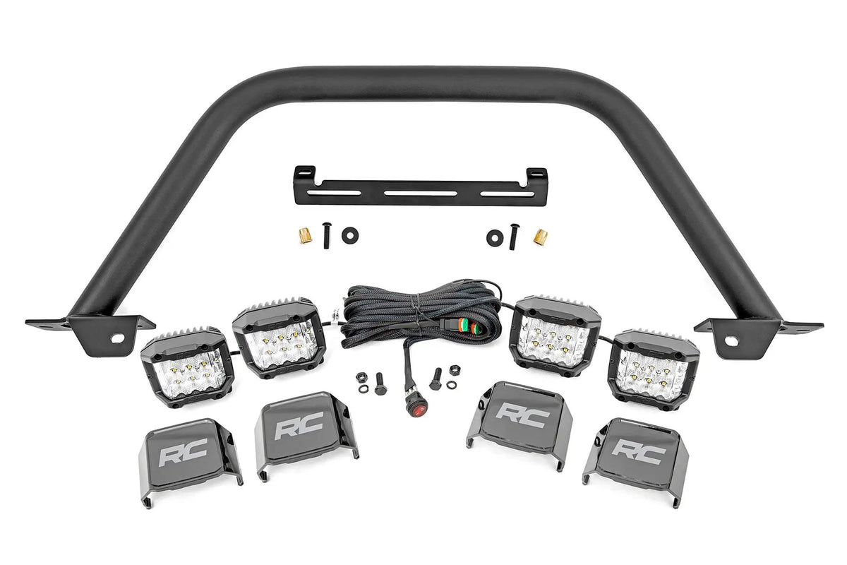 Safari Bar | 3" OSRAM (Quad) | Wide | OE Modular Steel | Ford Bronco (21-26) by Rough Country