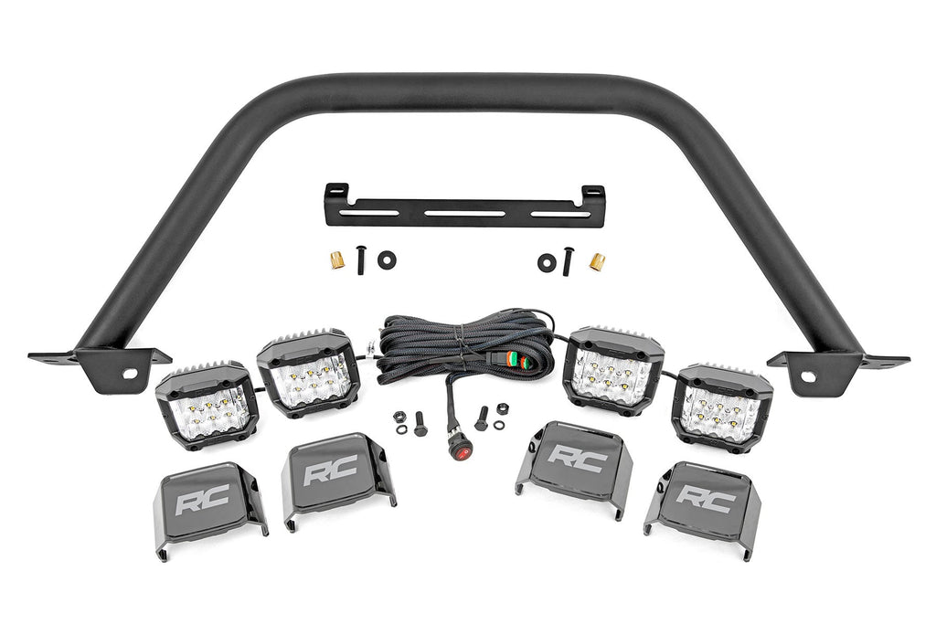 Safari Bar | 3" OSRAM (Quad) | Wide | OE Modular Steel | Ford Bronco (21-26) by Rough Country