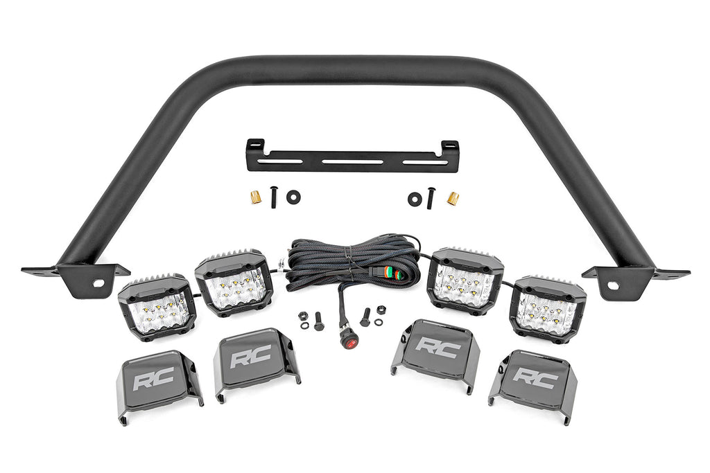 Safari Bar | 3" OSRAM (Quad) | Wide | OE Modular Steel | Ford Bronco (21-26) by Rough Country