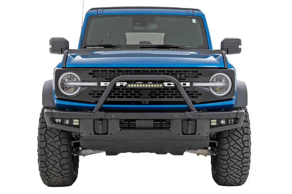 Safari Bar | 12" LED Light Bar | Black | Single Row | OE Modular Steel | Ford Bronco (21-26) by Rough Country