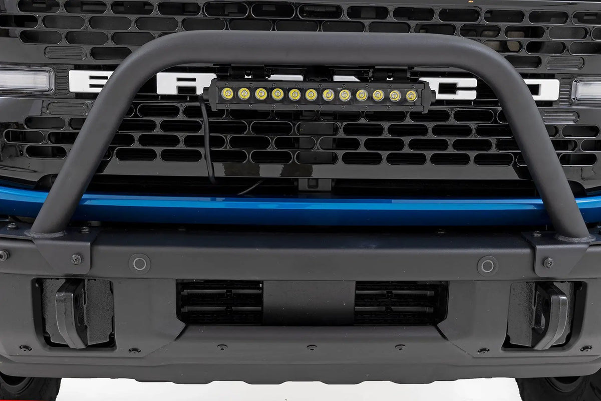 Safari Bar | 12" LED Light Bar | Black | DRL | Single Row | OE Modular Steel | Ford Bronco (21-26) by Rough Country