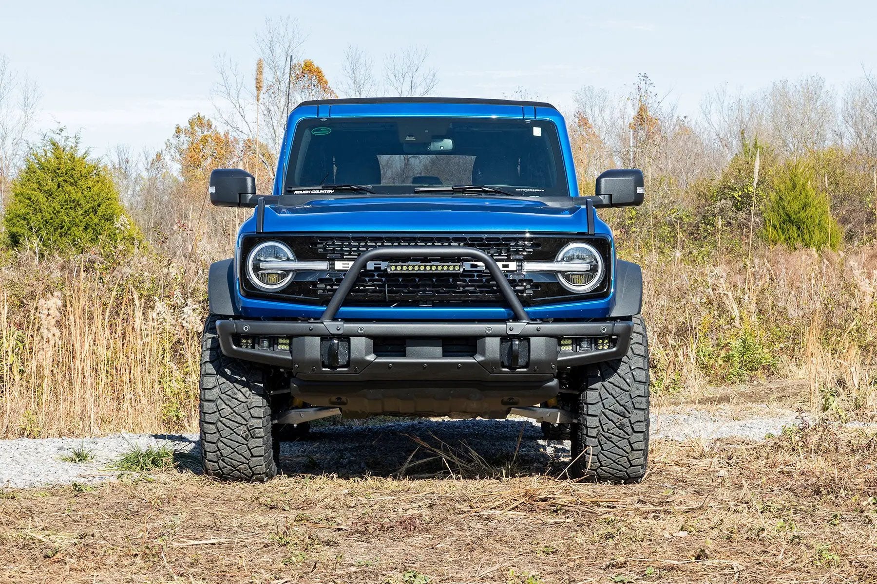 Safari Bar | 12" LED Light Bar | Black | Single Row | OE Modular Steel | Ford Bronco (21-26) by Rough Country