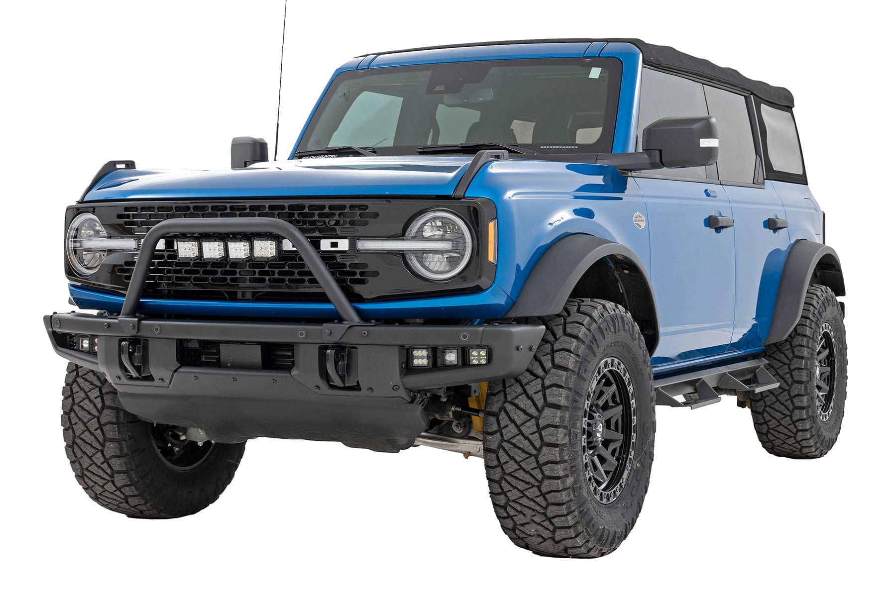 Safari Bar | 3" OSRAM (Quad) | Wide | OE Modular Steel | Ford Bronco (21-26) by Rough Country