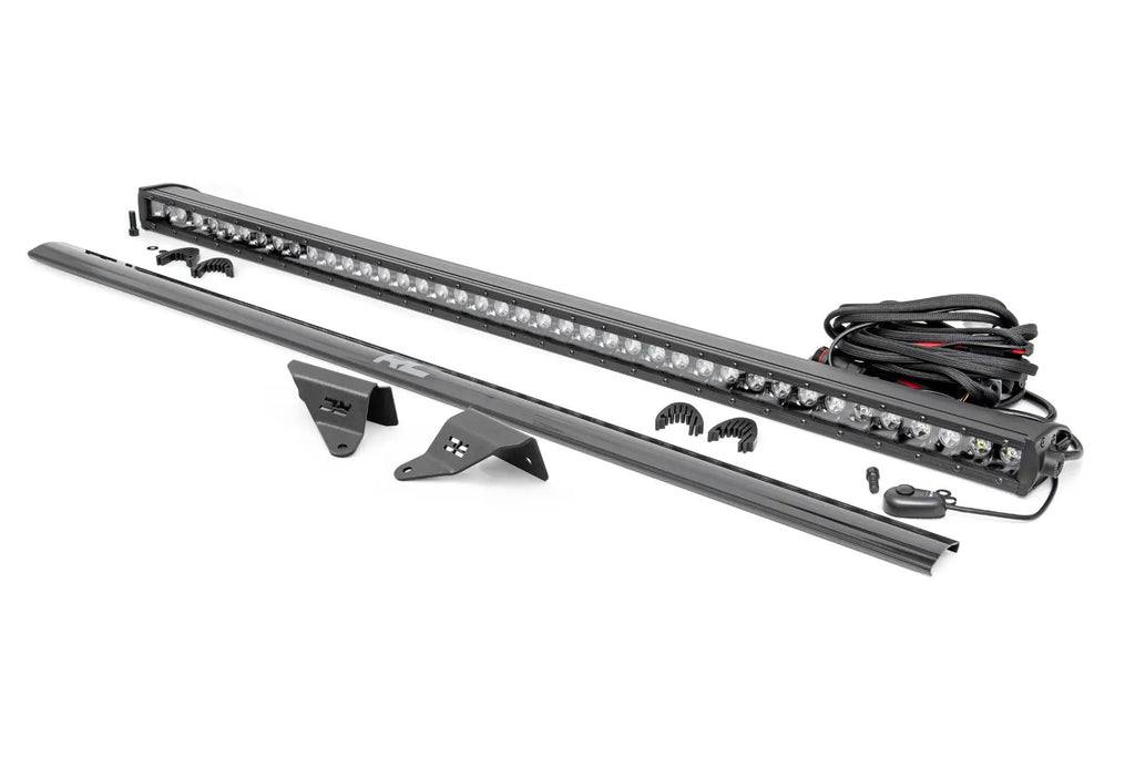 LED Light Kit | Upper Windshield | 40" Black Single Row | Ford Bronco (21-26) by Rough Country