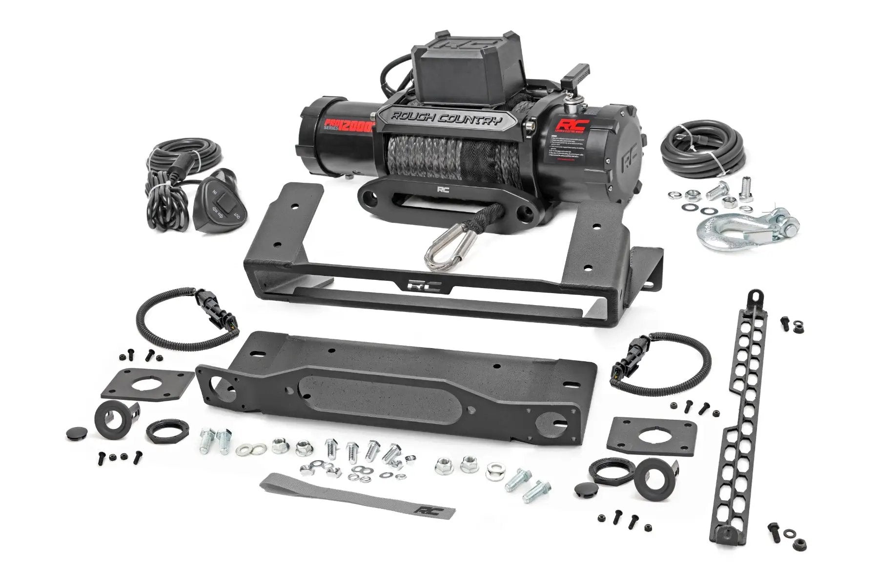 High Winch Mount | All Models | 12000S | Ford Bronco 4WD (2021-2026) by Rough Country