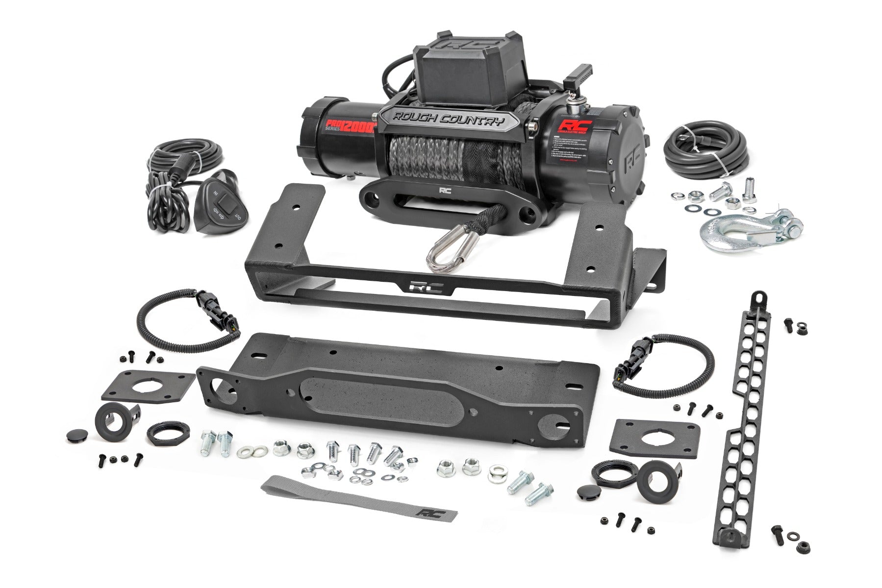 High Winch Mount | All Models | 12000S | Ford Bronco 4WD (2021-2026) by Rough Country
