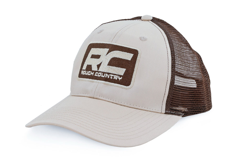 Rough Country Hat | Brown Mesh | Rough Country Patch | Khaki -MC6901 by Rough Country