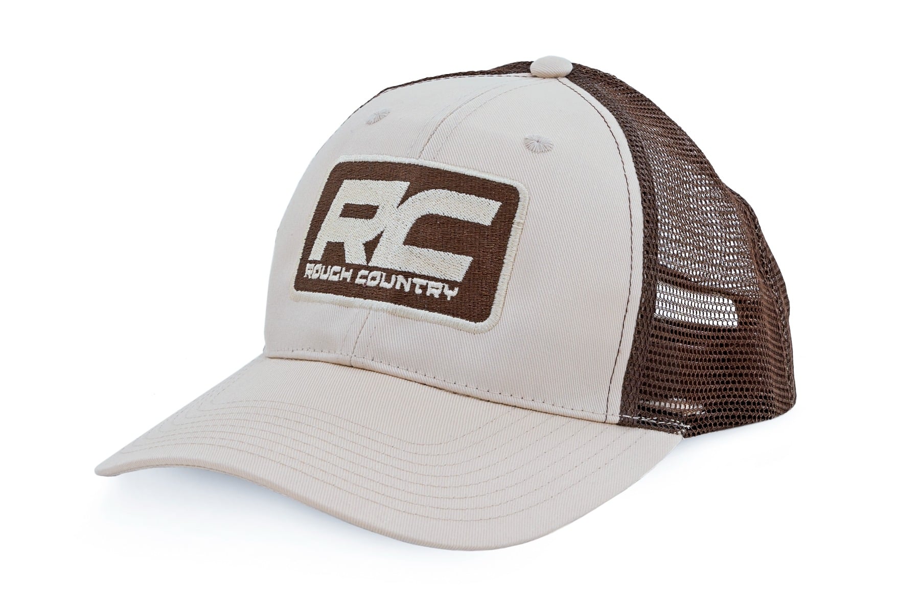 Rough Country Hat | Brown Mesh | Rough Country Patch | Khaki -MC6901 by Rough Country