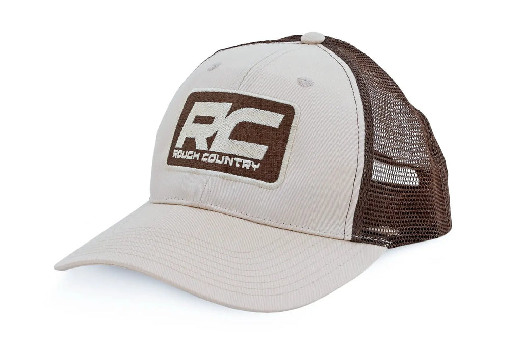 Rough Country Hat | Brown Mesh | Rough Country Patch | Khaki -MC6901 by Rough Country