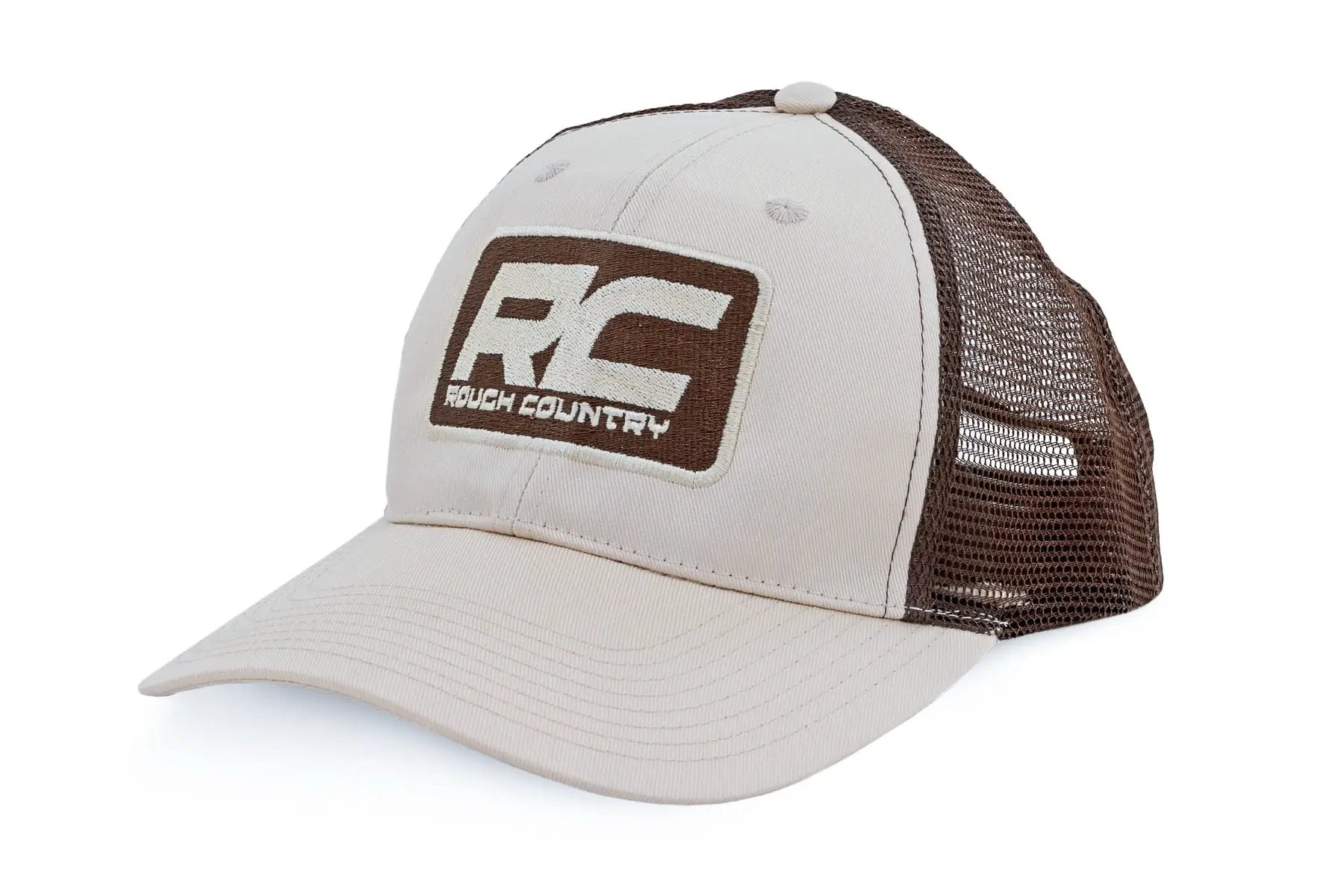 Rough Country Hat | Brown Mesh | Rough Country Patch | Khaki -MC6901 by Rough Country