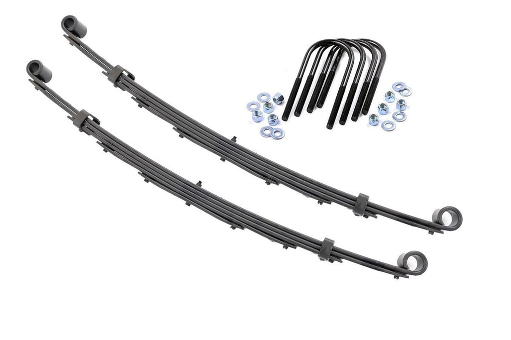 Front Leaf Springs | 4" Lift | Pair | Chevy/GMC C10/K10 C15/K15 Truck/Half-Ton Suburban (69-72) by Rough Country