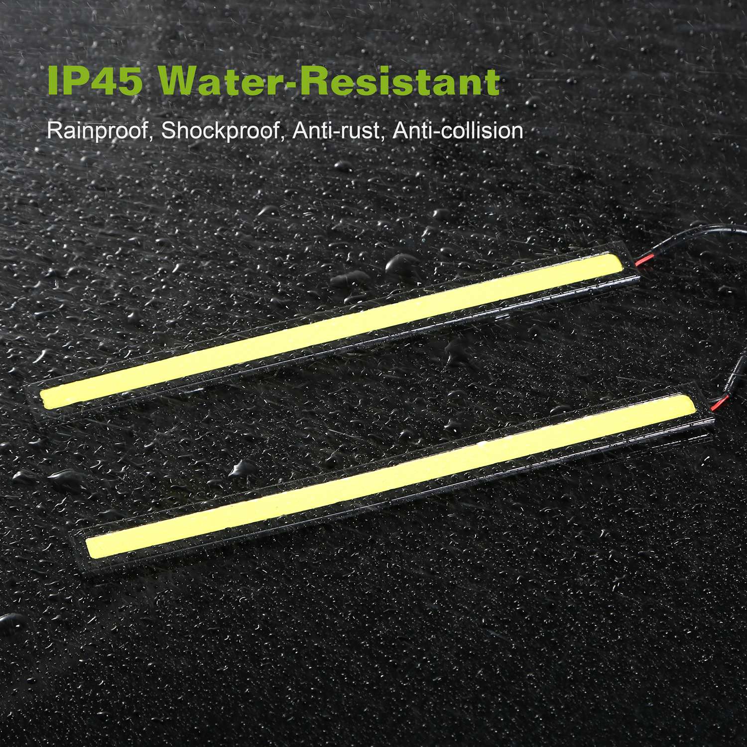 2 Pcs LED Daytime Running Lights COB DRL Fog Lights LED Strip IP45 Waterproof For 12V Car Interior Exterior Use by Nino Auto Repair
