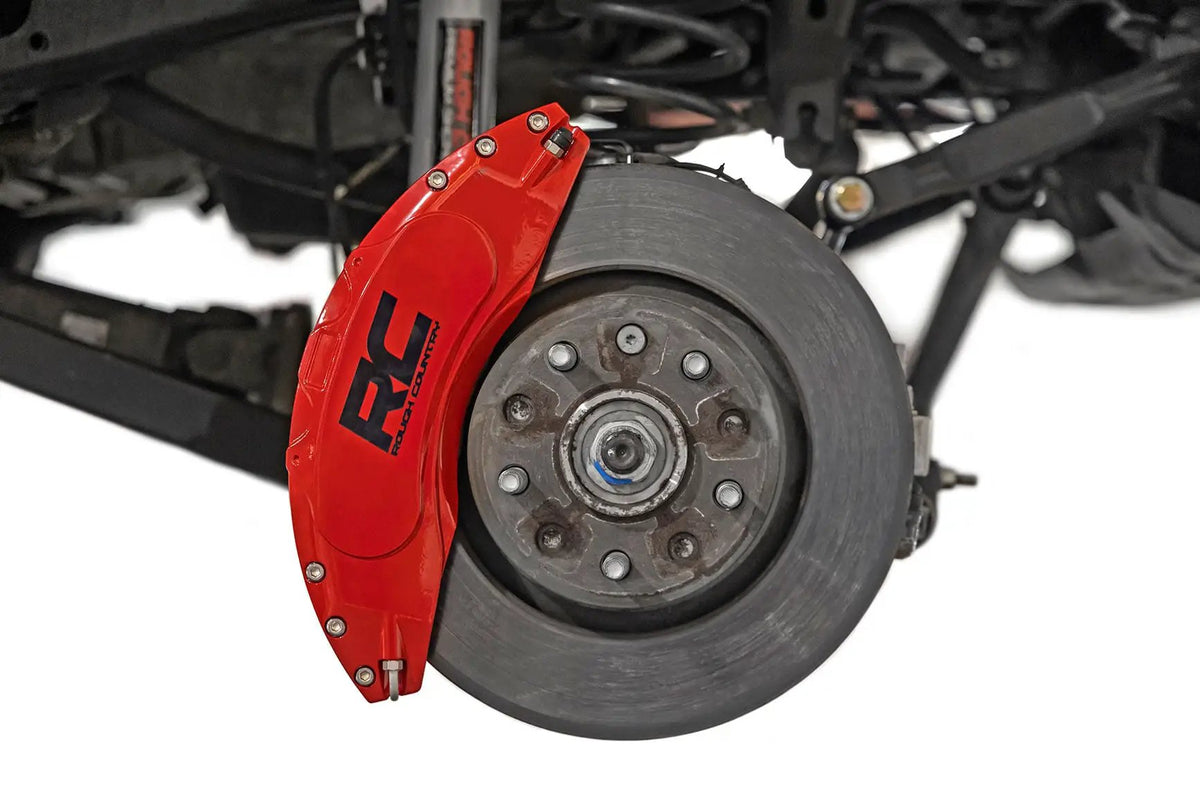 Caliper Covers | Rear | Red | Non-Sport | Jeep Wrangler JL (18-26)/Wrangler Unlimited (18-26) by Rough Country