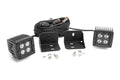 LED Light | Cab Mount | 2" Black Pair | Flood | Can-Am Defender HD 5/HD 8/HD 9/HD 10 by Rough Country