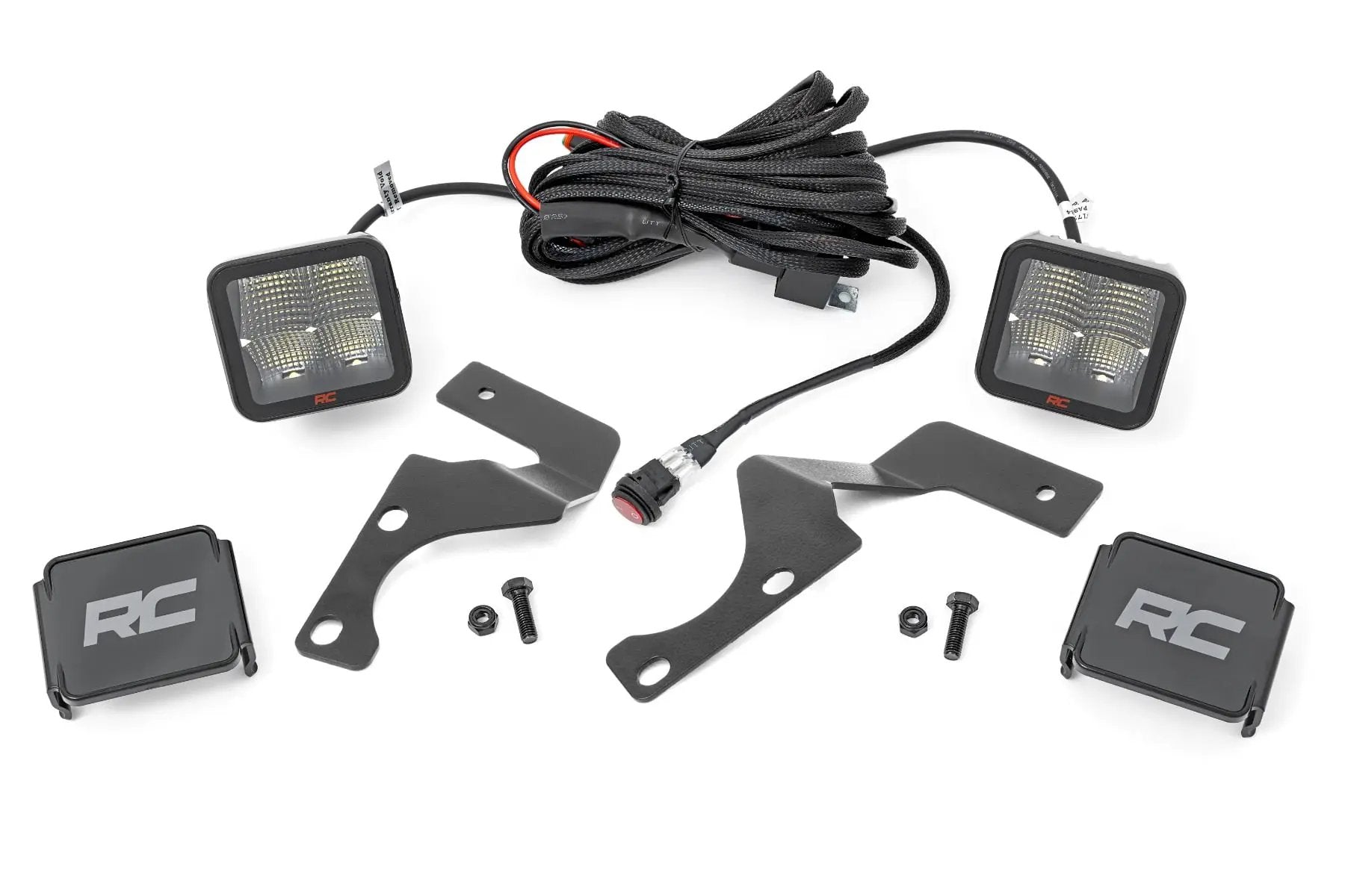 LED Light Kit | Ditch Mount | 2" Spectrum Spot Pair | Toyota 4Runner (10-24) by Rough Country