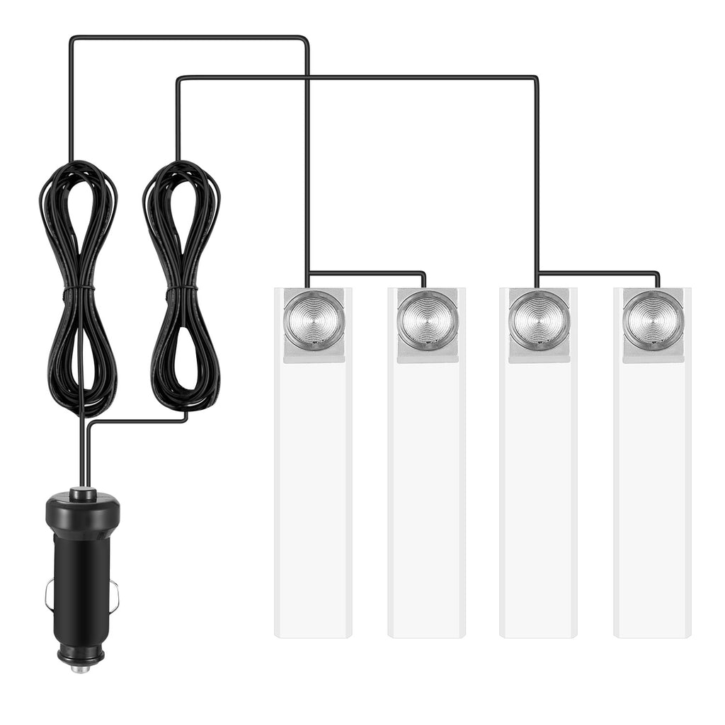 Four Piece Car Interior LED Atmosphere Light Decorative Lamp DC 12V Blue Glow For Vehicle Interior Ambience And Style by Nino Auto Repair