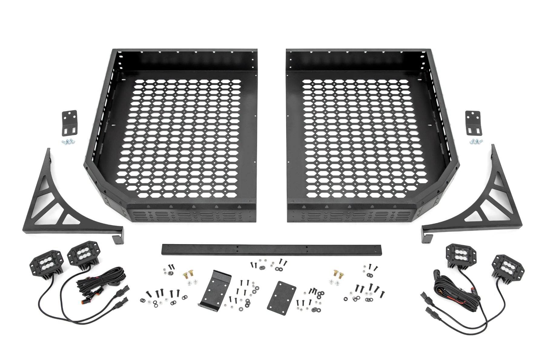 Cargo Rack | Dual 2" Black LED Pairs | Flush Mount | CFMOTO UFORCE 1000 by Rough Country