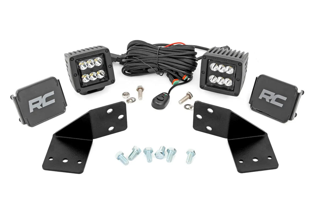 LED Light Kit | Rear Mount | 2" Black Pair | CFMOTO UFORCE 1000 by Rough Country