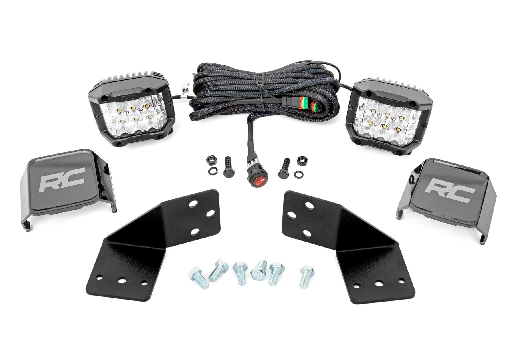 LED Light Kit | Rear Mount | 3" Chrome Pair | Wide Angle | CFMOTO UFORCE 1000 by Rough Country