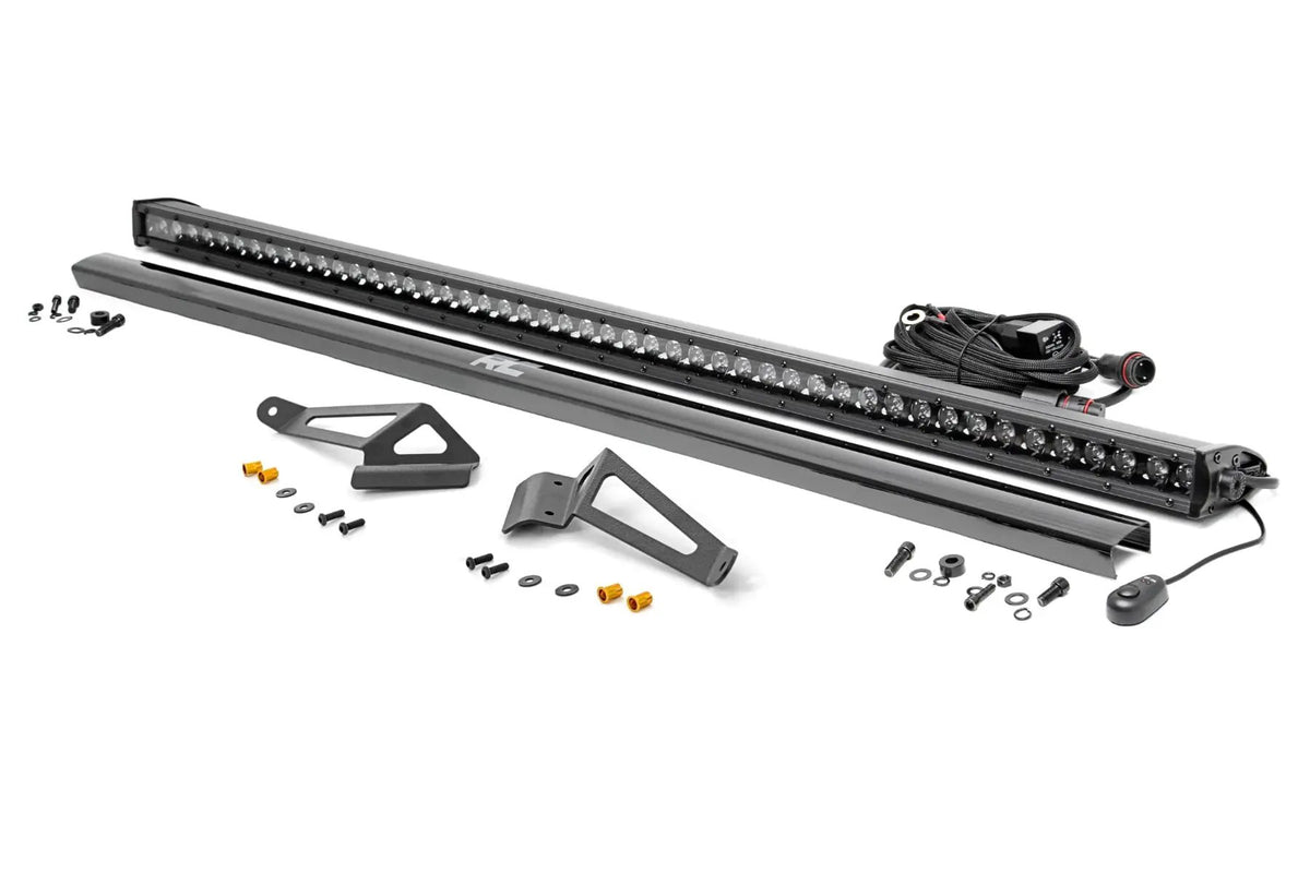 LED Light Kit | Front Mount | 50" Black Single Row | CFMOTO UFORCE 1000 by Rough Country