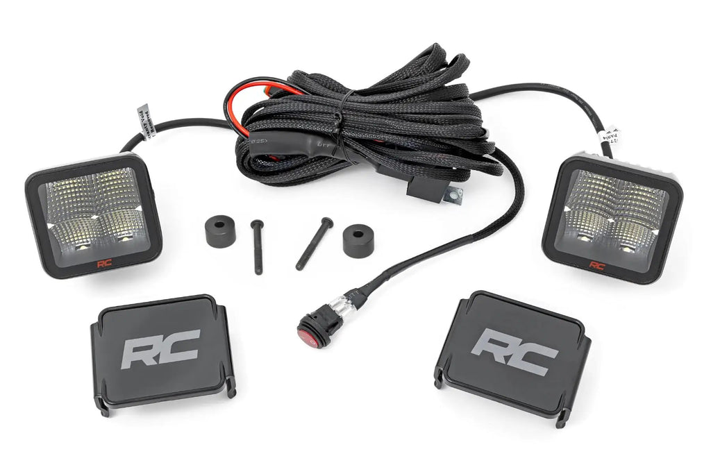 LED Light Kit | Cowl Mount | 2" Spectrum Pair | Jeep Gladiator JT/Wrangler JL (18-26) by Rough Country