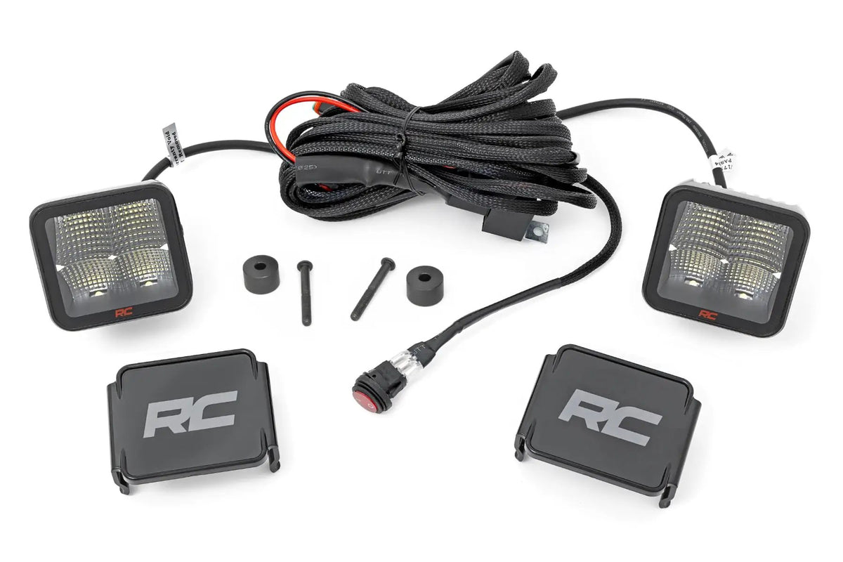 LED Light Kit | Cowl Mount | 2" Spectrum Pair | Jeep Gladiator JT/Wrangler JL (18-26) by Rough Country