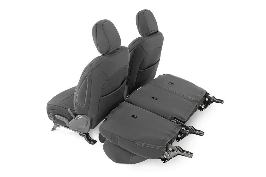 Seat Covers | Front and Rear w/ Armrest | Jeep Wrangler Unlimited 4WD (18-26) by Rough Country