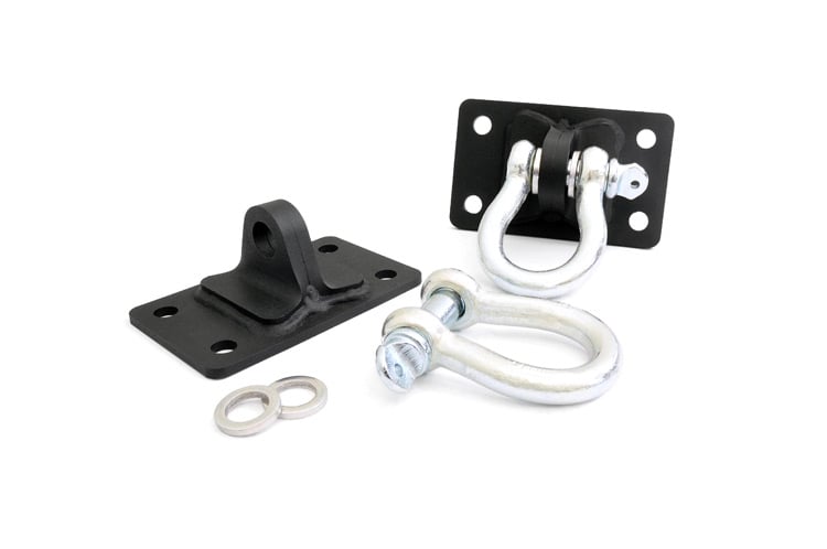 D Ring Shackles and Mounts | Stubby Winch Bumpers | Jeep Wrangler JK/Wrangler Unlimited (07-18) by Rough Country