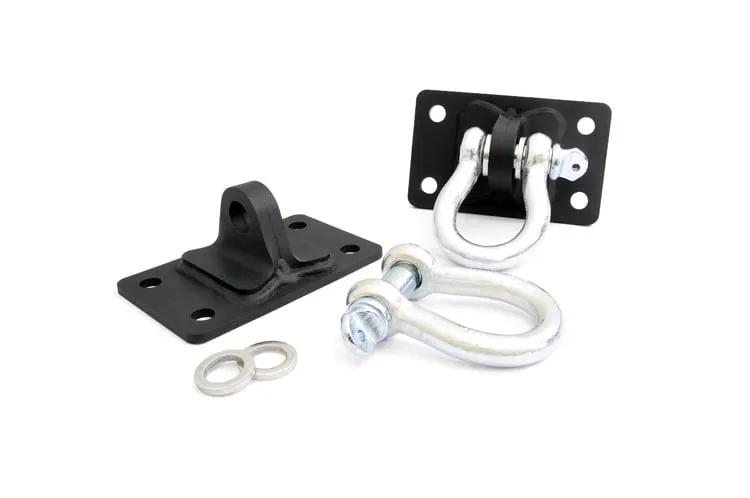 D Ring Shackles and Mounts | Stubby Winch Bumpers | Jeep Wrangler JK/Wrangler Unlimited (07-18) by Rough Country